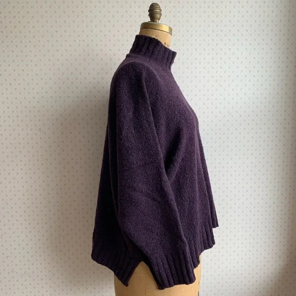 Eskandar Merino Wool Purple Turtleneck Sweater sz Medium TP1 - Picture 2 of 8